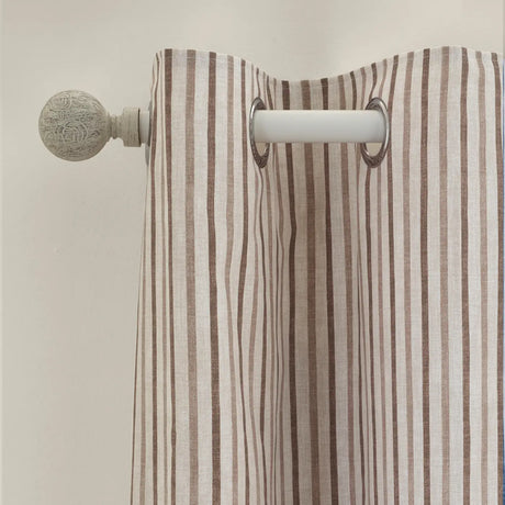 Catherine Lansfield Logan Stripe Eyelet Curtains - Blue image 8