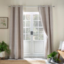 Logan Stripe Eyelet Curtains by Catherine Lansfield