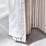 Catherine Lansfield Logan Stripe Eyelet Curtains - Natural Light Filtering Polycotton - Logan Stripe Natural