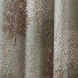 Catherine Lansfield Woodland Trees Pencil Pleat Tape Top Curtains Dimout Thermal - Green - Woodland Trees Curtains