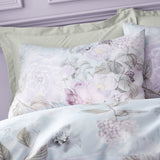 RHS Floral Serenity Floral Reversible Duvet Cover Set - Blue - Floral Serenity Duvet Set