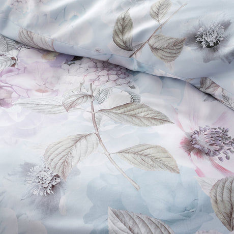 RHS Floral Serenity Floral Reversible Duvet Cover Set - Blue - Floral Serenity Duvet Set