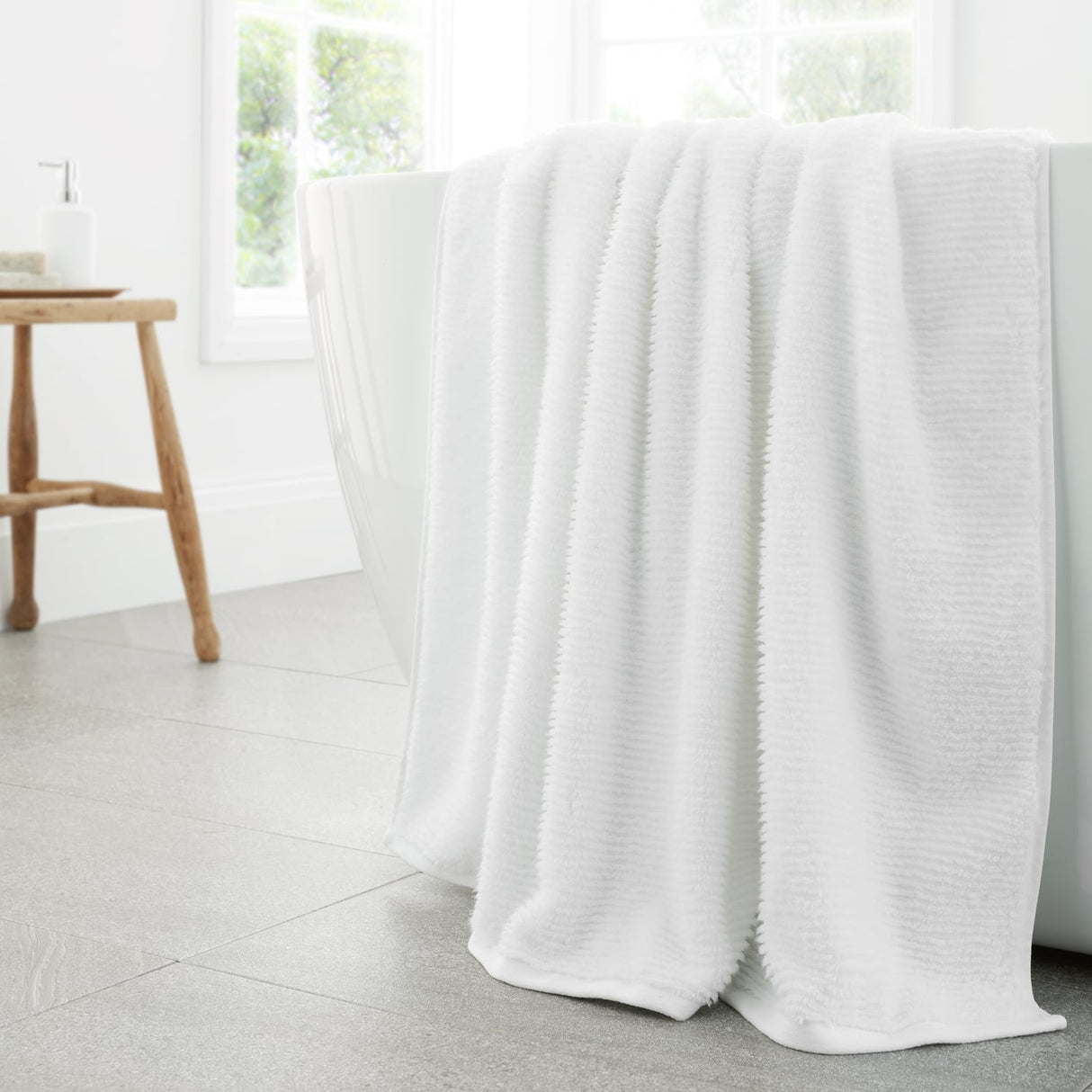 Bianca Zero Twist Spa 600 GSM 100% Cotton Towel - White - Soft Zero Twist Spa Towel White