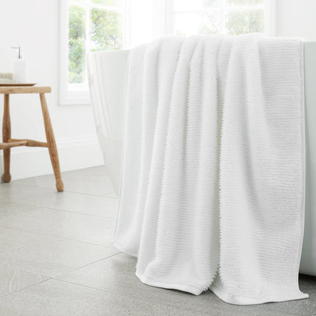 Bianca Zero Twist Spa 600 GSM 100% Cotton Towel - White - Soft Zero Twist Spa Towel White