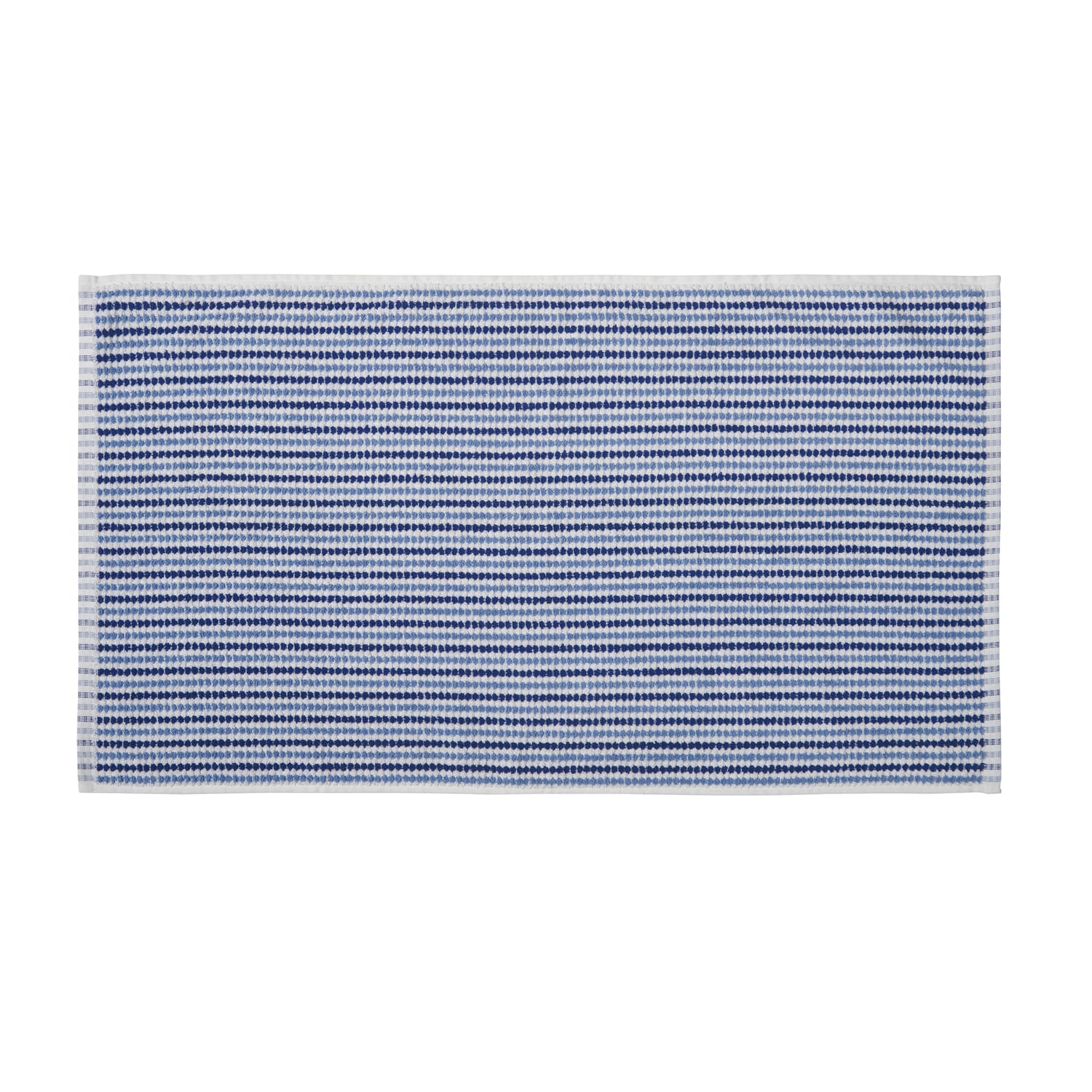 Catherine Lansfield Rice Weave Stripe 500 GSM Cotton Towels - Blue - Rice Weave Stripe Blue Towels