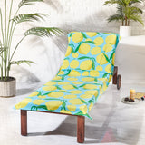 Catherine Lansfield Lemons Cotton 92x180cm Beach Sun Lounger Towel - Aqua Blue