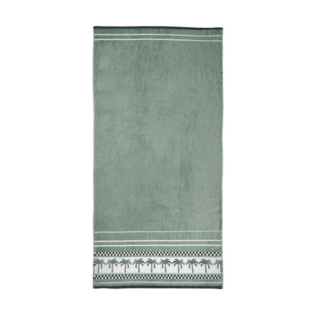 Catherine Lansfield Palm Trees Extra Large Cotton Beach Towel 90x180cm - Green - Palms Beach Towel
