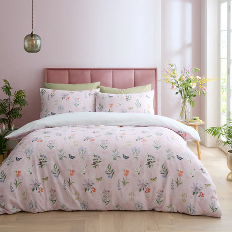 RHS x Catherine Lansfield Enchanted Butterfly Garden So Soft Duvet Cover Set with Pillowcase