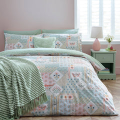 Catherine Lansfield Folk Patchwork Duvet Cover Set