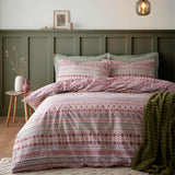 Brushed Cotton Flannelette Fairisle Duvet Cover Set by Catherine Lansfield