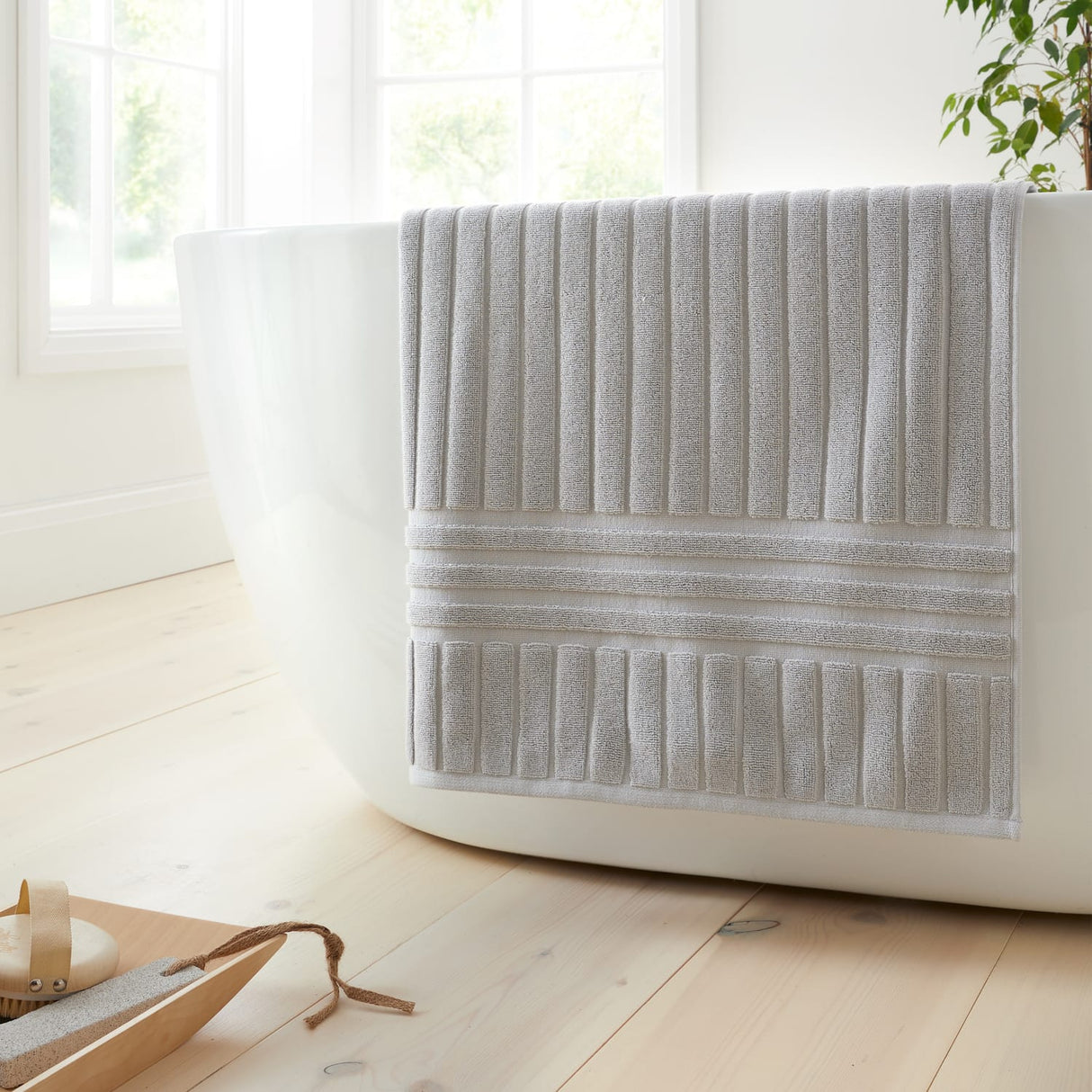 Bianca Hotel 600gsm Cotton Towel - Silver Grey - Hotel Towels Silver