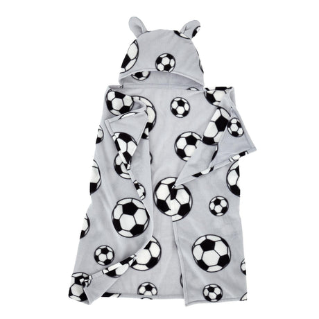 Catherine Lansfield Football Cosy Kids Hooded Blanket 5