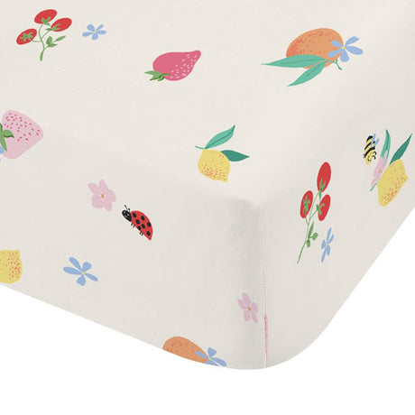 Catherine Lansfield Fruity Friends 25cm Deep Fitted Sheet - Fruity Friends Fitted Sheet