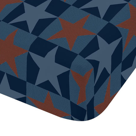 Catherine Lansfield Stars and Check 25cm Deep Fitted Sheet - Stars And Check Fitted Sheet