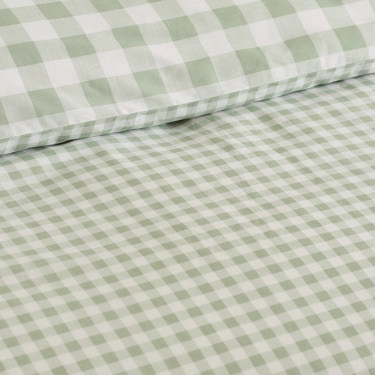 Catherine Lansfield Bamford Gingham Check Duvet Cover Set - Bamford Gingham Green Duvet Set
