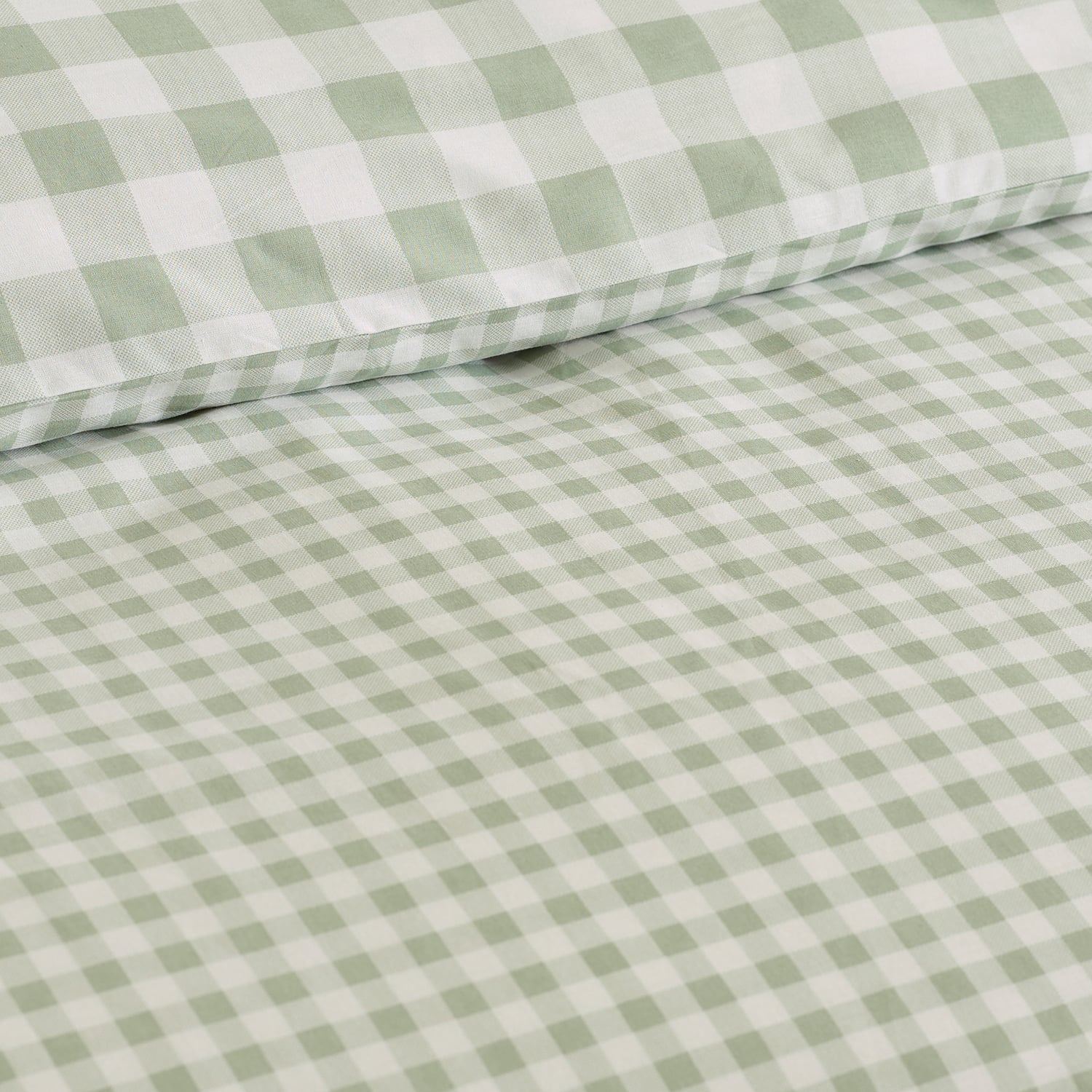 Catherine Lansfield Bamford Gingham Check Duvet Cover Set - Bamford Gingham Green Duvet Set