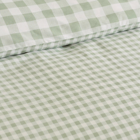 Catherine Lansfield Bamford Gingham Check Duvet Cover Set - Bamford Gingham Green Duvet Set