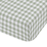 Catherine Lansfield Bamford Gingham Check 30cm Deep Fitted Sheet - Bamford Gingham Green Fitted Sheet