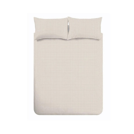 Catherine Lansfield Bamford Gingham Check Duvet Cover Set - Bamford Gingham Natural Duvet Set