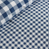 Catherine Lansfield Bamford Gingham Check 30cm Deep Navy Blue Fitted Sheet