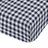 Catherine Lansfield Bamford Gingham Check 30cm Deep Navy Blue Fitted Sheet