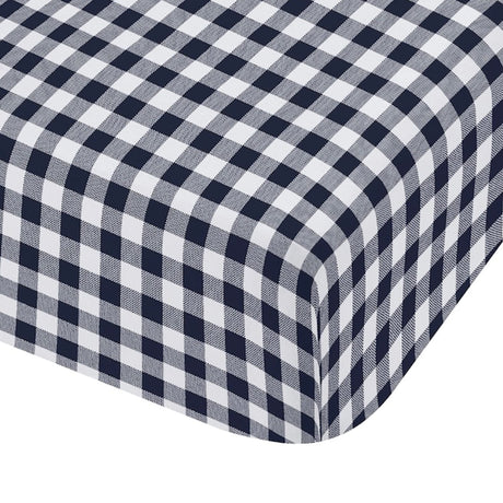 Catherine Lansfield Bamford Gingham Check 30cm Deep Navy Blue Fitted Sheet