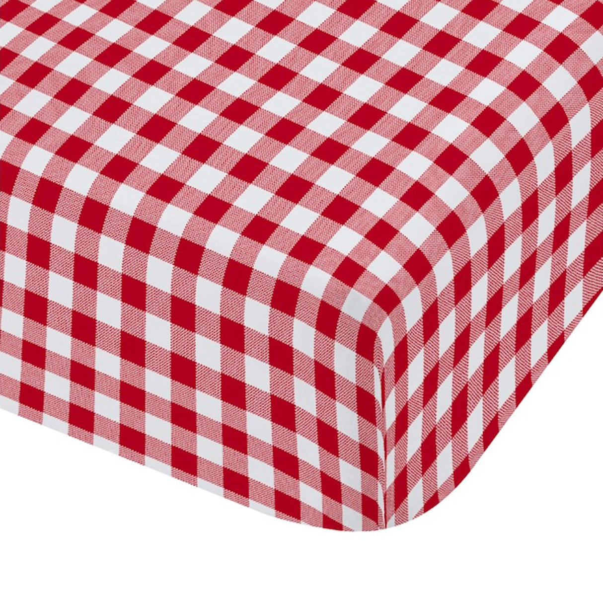 Catherine Lansfield Bamford Gingham Check 30cm Deep Fitted Sheet - Bamford Gingham Red Fitted Sheet
