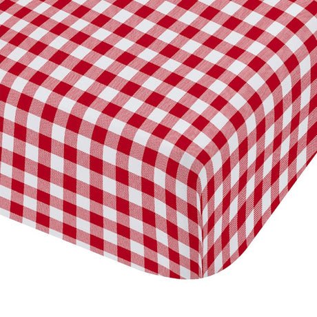 Catherine Lansfield Bamford Gingham Check 30cm Deep Fitted Sheet - Bamford Gingham Red Fitted Sheet
