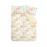 Catherine Lansfield Daisy Patchwork Reversible Duvet Cover Set with Pillowcase