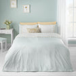 Catherine Lansfield Embroidered Daisy Soft Touch Sage Green Duvet Cover Set