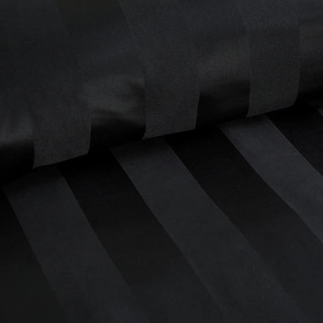 Catherine Lansfield So Soft Satin Stripe Black Fitted Sheet - White image 26
