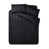 Catherine Lansfield So Soft Satin Stripe Black Fitted Sheet - Black image 27