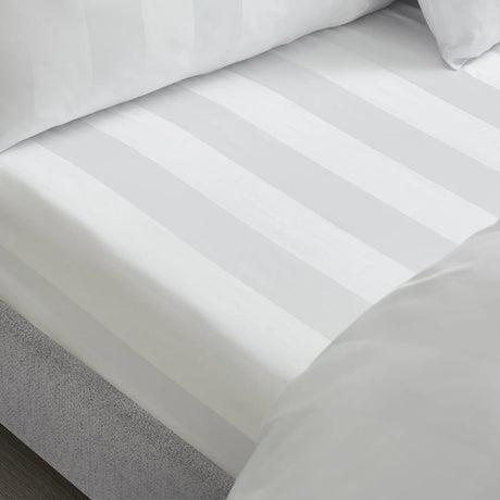 Catherine Lansfield So Soft Satin Stripe Black Fitted Sheet - Black image 11
