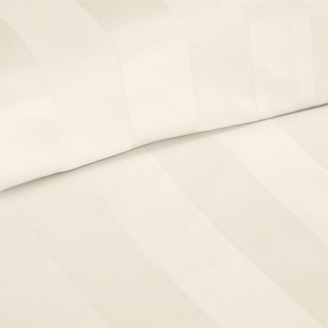 Catherine Lansfield So Soft Satin Stripe Duvet Cover Set - So Soft Satin Stripe Cream Duvet Set
