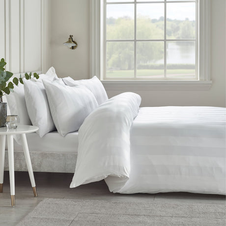 Catherine Lansfield So Soft Satin Stripe Duvet Cover Set