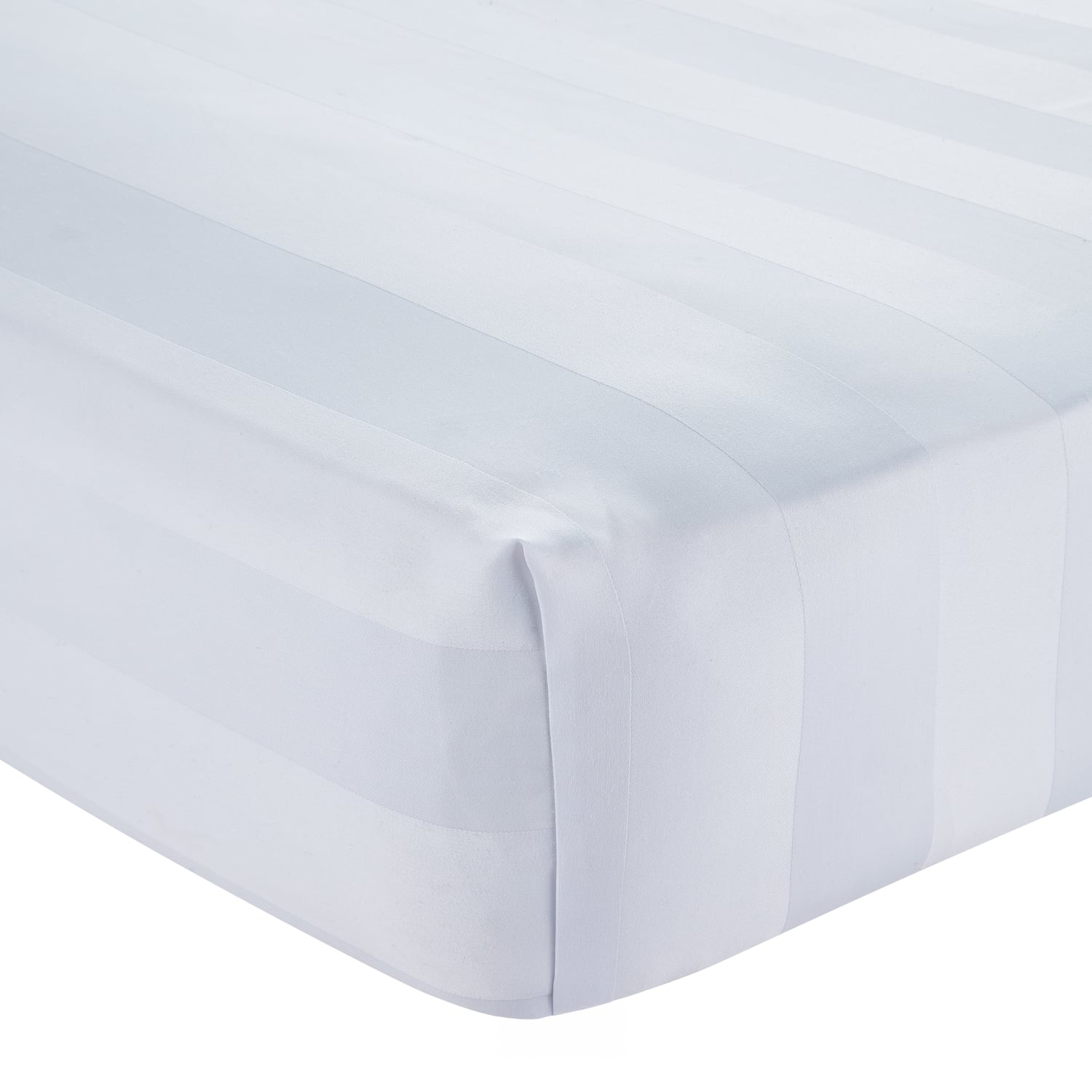 Catherine Lansfield So Soft Satin Stripe Duvet Cover Set - So Soft Satin Stripe White Duvet Set
