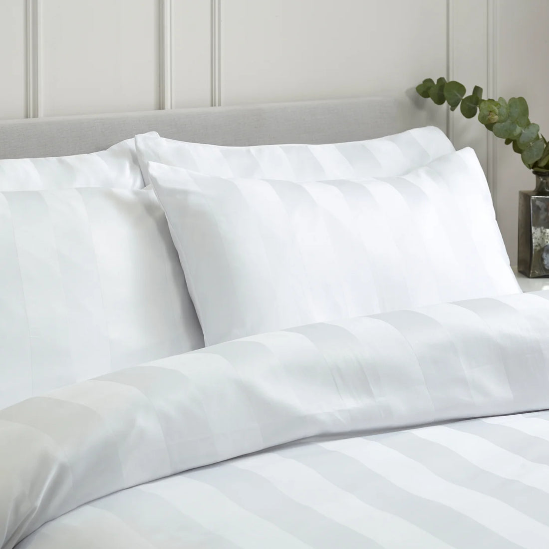 Catherine Lansfield So Soft Satin Stripe Pillowcases