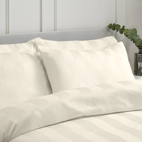 Catherine Lansfield So Soft Satin Stripe Black Fitted Sheet - White image 6