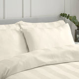 Catherine Lansfield So Soft Satin Stripe Black Fitted Sheet - Cream image 6
