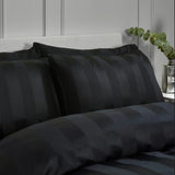 Catherine Lansfield So Soft Satin Stripe Black Fitted Sheet - Black image 22