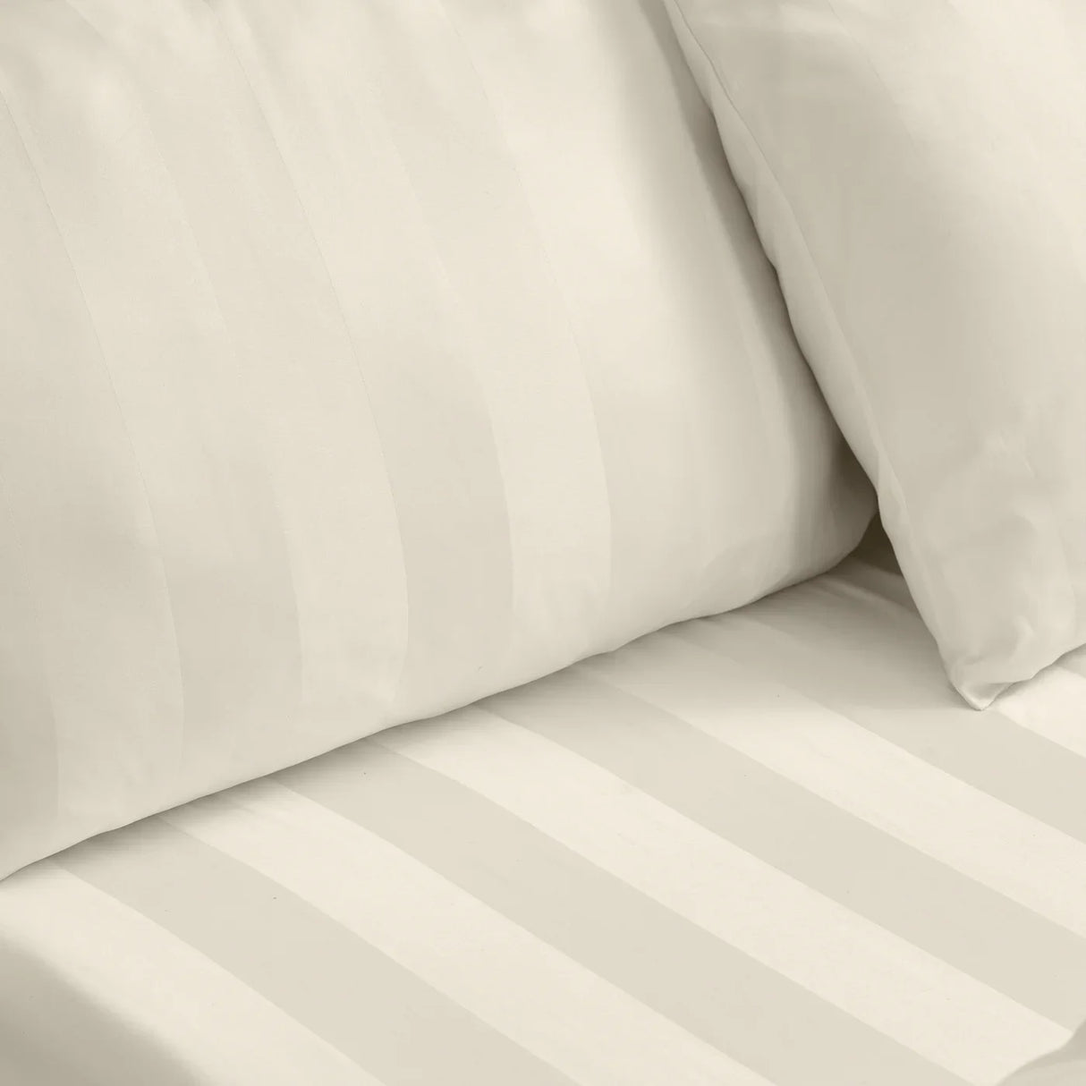 Catherine Lansfield So Soft Satin Stripe Black Fitted Sheet - White image 3
