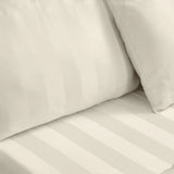 Catherine Lansfield So Soft Satin Stripe Black Fitted Sheet - White image 3