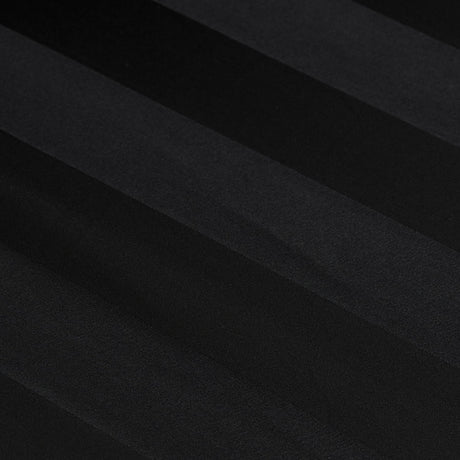 Catherine Lansfield So Soft Satin Stripe 30cm Deep Black Fitted Sheet