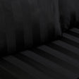 Catherine Lansfield So Soft Satin Stripe Black Fitted Sheet 18