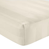 Catherine Lansfield So Soft Satin Stripe 30cm Deep Cream Fitted Sheet