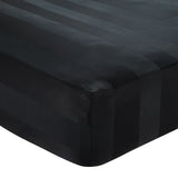 Catherine Lansfield So Soft Satin Stripe Black Fitted Sheet - Black image 21