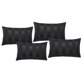 Catherine Lansfield So Soft Satin Stripe Black Fitted Sheet - Cream image 23