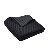 Catherine Lansfield Velvet Pinsonic Bedspread - Velvet Pinsonic Black Bedspread