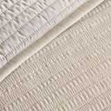 Catherine Lansfield Velvet Pinsonic Bedspread - Velvet Pinsonic Natural Bedspread