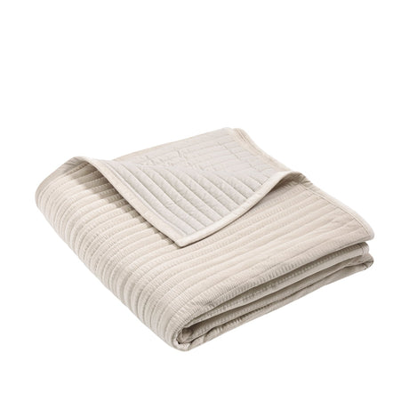 Catherine Lansfield Velvet Pinsonic Bedspread - Velvet Pinsonic Natural Bedspread
